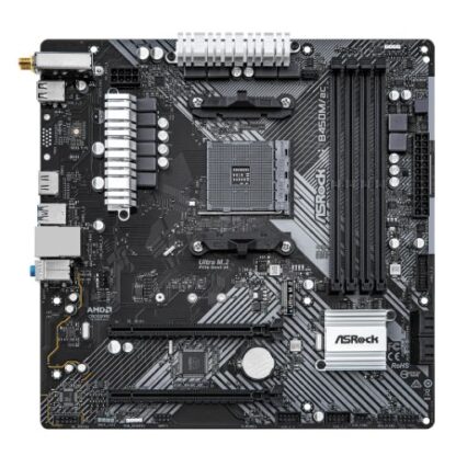 17102024671124ea81786 Asrock B450M/AC R2.0, AMD B450, AM4, Micro ATX, 4 DDR4, HDMI, GB LAN, AC Wi-Fi, 1x M.2 - Black Antler