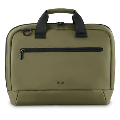 20102024671503698150e Hama Ultra Lightweight Laptop Bag, Up to 16.2", Padded Compartment, Front Pocket, Trolley Strap, Water-Repellent, Eco-Friendly, Olive Green - Black Antler