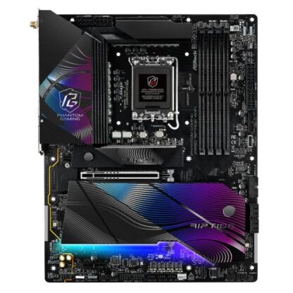 24102024671a843be1307 Asrock Z890 RIPTIDE WIFI, Intel Z890, 1851, ATX, 4 DDR5, HDMI, 2 TB4, Wi-Fi 7, 2.5G LAN, RGB, 5x M.2 - Black Antler