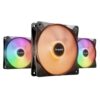 Be Quiet! (BL121) Light Wings LX 12cm PWM ARGB Case Fans (3 Pack), Rifle Bearing, Impeller w/ 16 LEDs, Daisy-Chain, Up to 1600 RPM, Black