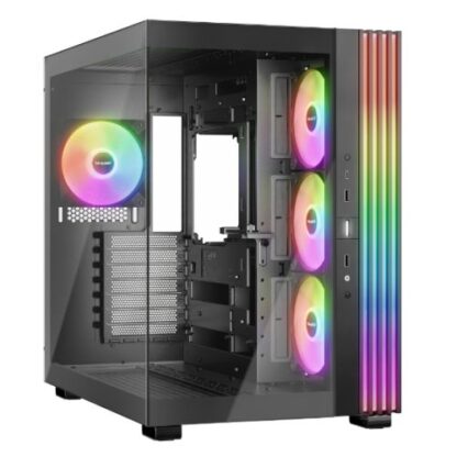 28102024671fb37cdce27 Be Quiet! Light Base 600 LX ARGB Gaming Case w/ Glass Front & Side, ATX, Invertible, 4x ARGB Fans, 1.33M ARGB Strip & Controller, USB-C, Asus BTF Compatible, Black - Black Antler