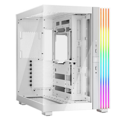 28102024671fe4b180384 Be Quiet! Light Base 600 DX ARGB Gaming Case w/ Glass Front & Side, ATX, Invertible, 1.33M ARGB Strip & Controller, USB-C, Asus BTF Compatible, White - Black Antler