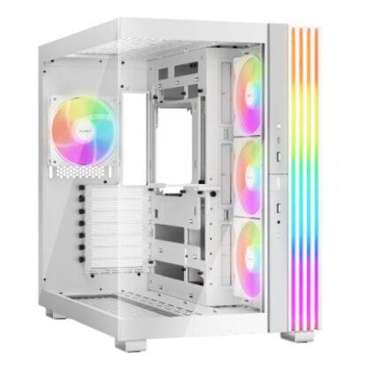 28102024671fe4b308079 Be Quiet! Light Base 600 LX ARGB Gaming Case w/ Glass Front & Side, ATX, Invertible, 4x ARGB Fans, 1.33M ARGB Strip & Controller, USB-C, Asus BTF Compatible, White - Black Antler