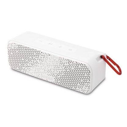 28102024672005c6a4532 Hama PowerBrick 2.0 Bluetooth/3.5mm Jack 8W Portable Loudspeaker, 2500mAh Battery, IPX4 Splashproof, Carabiner, White - Black Antler