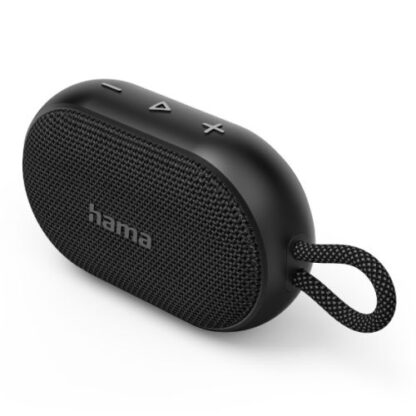 291020246720d1ec51bc7 Hama Buddy 3.0 Bluetooth 6W Portable Loudspeaker, 1200mAh Battery, IPX7 Waterproof, Hands-Free, Hanging Loop, Black - Black Antler