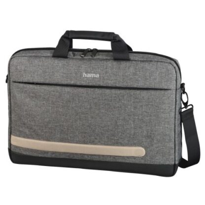 291020246720ef3181651 Hama Terra Laptop Bag, Up to 13.3", Padded Compartment, Spacious Front Pocket, Tablet Pocket, Trolley Strap, Grey - Black Antler