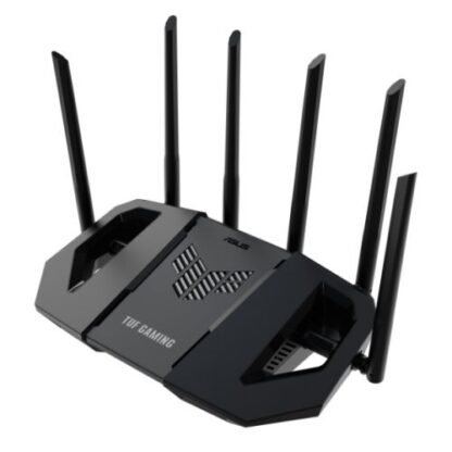 011120246725263d9bece Asus (TUF-BE6500) TUF Gaming BE6500 Dual Band Wi-Fi 7 Extendable Gaming Router, 4x 2.5G Ports, USB, 4K-QAM, MLO, AiMesh - Black Antler