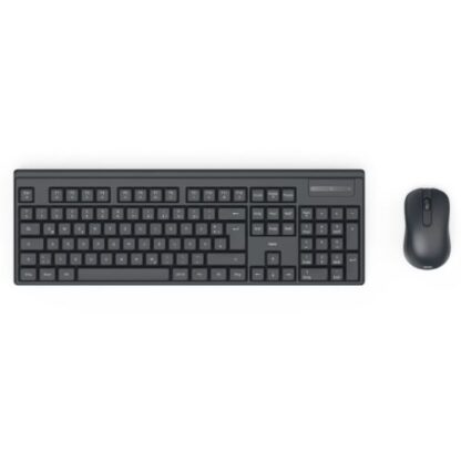 12112024673385ef9fbbe Hama WKM-100 Wireless Keyboard and Mouse Desktop Kit, Multimedia, Ambidextrous 1200 DPI Mouse, Black - Black Antler