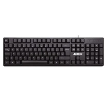 18112024673bad481bf04 Jedel K29 Wired USB Keyboard, Spill-Proof, Quiet Keys, Narrow Frame, Black - Black Antler