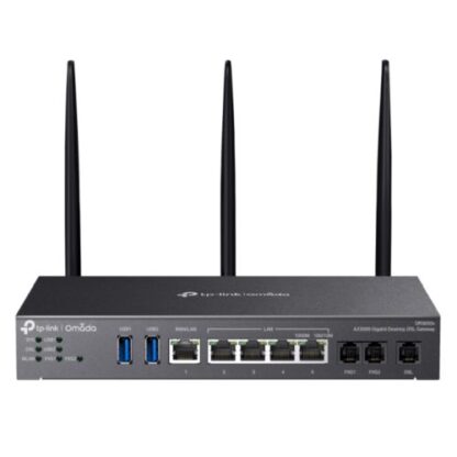 251120246744a2a35df48 TP-LINK (DR3650v) Omada AX3000 Wi-Fi 6 Gigabit Desktop DSL Gateway, Dual Band, VDSL2 35b, USB 3.0, VoIP Support, Centralized
Management, Mesh Technology - Black Antler