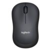 Logitech M220 Silent Wireless Optical Mouse, SilentTouch Tech, 3 Buttons, 1000DPI, Charcoal, OEM