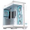 Asus TUF Gaming GT502 Horizon ARGB Case w/ Glass Front & Side, ATX, Dual Chamber, Modular Design, 4x ARGB Fans, USB-C 20Gbps, Carry Handles, White