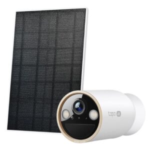 TP-LINK TAPO C460 KIT) Smart Battery-Powered 4K Outdoor Security Camera and Solar Panel, 10000mAh Battery, Colour Night Vision, AI Detection, Alarms, 2-Way Audio, No Hub Required