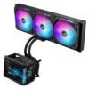Asus ROG Ryuo IV SLC 360 ARGB Liquid CPU Cooler, Movable 6.67" Curved AMOLED Display, Shortened Tubing, Daisy-Chained ARGB Fans
