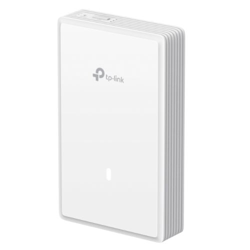 TP-LINK (EAP725-WALL) BE3600 Dual Band Wall Plate Wi-Fi 7 Access Point, PoE, 2.5GB Ports, 160MHz Bandwidth, Omada Mesh, Multi-RUs