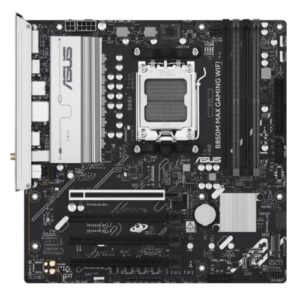 Asus B850M MAX GAMING WIFI, AMD B850, AM5, Micro ATX, 4 DDR5, HDMI, DP, Wi-Fi 6E, GB LAN, 3x M.2