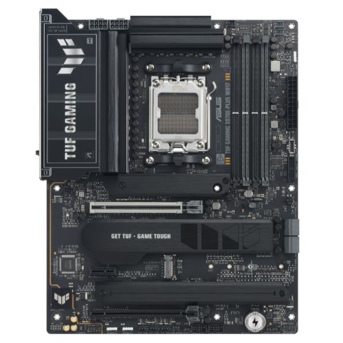Asus TUF GAMING X870E-PLUS WIFI7, AMD X870, AM5, ATX, 4 DDR5, HDMI, 2 USB4, Wi-Fi 7, 2.5G LAN, PD 30W, 4x M.2
