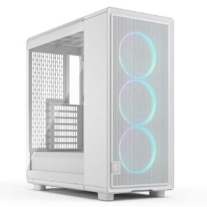 Fractal Design Epoch (White RGB TG Clear) Case w/ Clear Window, ATX, 3x Momentum RGB Fans, Mesh Top & Front, USB-C 20Gbps