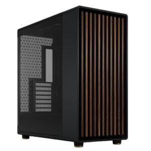 Fractal Design North XL RC Charcoal Black (TG Dark) Case w/ Dark Glass Window, ATX, 3 PWM Fans, USB-C, Walnut Front, Reverse Connector/Asus BTF Compatible