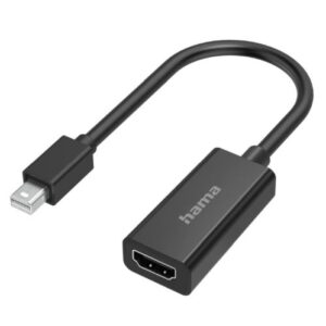 Hama Mini DisplayPort Male to HDMI Female Converter Cable, Black