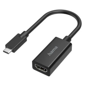 Hama USB-C Male to HDMI Female Cable, Ultra-HD 4K, Black