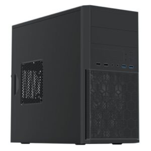 Vida Corporate Black Office Case, Micro ATX, 120mm Fan, Mesh Front