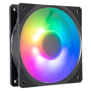 Cooler Master Mobius 120P ARGB PWM 120mm Case Fan, Ring Blade Design, 0-2400 RPM, Loop Dynamic Bearing, Black