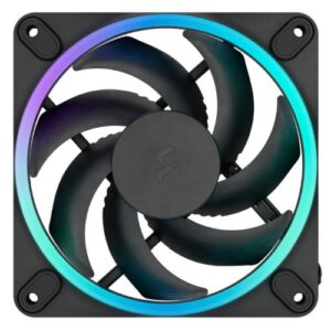 Fractal Design Momentum 12 ARGB 120mm PWM Case Fan, 16 LEDs, FDB Bearing, 350-2200 RPM, 8-pin Connector, Black