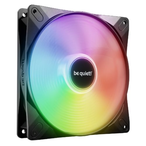 Be Quiet! (BL129) Light Wings LX 140mm PWM High-Speed ARGB Case Fan, Rifle Bearing, Impeller w/ 16 LEDs, Daisy-Chain, Up to 1800 RPM, Black