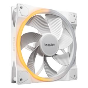 Be Quiet! (BL135) Light Wings 140mm PWM Reverse Blade ARGB Case Fan, Rifle Bearing, 20 LEDs, Front & Rear Lighting, Daisy-Chain, Up to 1300 RPM, White