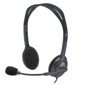 Logitech H111 Headset, 3.5mm Jack, 180° Rotating Mic, 2.35M Cable