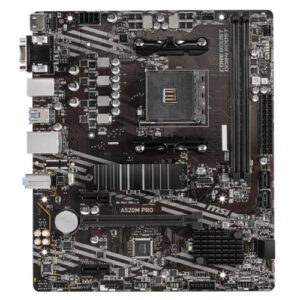 MSI A520M PRO, AMD A520, AM4, Micro ATX, 2 DDR4, VGA, HDMI, DP, GB LAN, 1x M.2