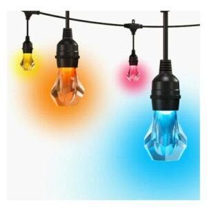 Nanoleaf Matter Smart Multicolour Outdoor String Lights Starter Kit, 15 Metre, 20 ARGB LEDs, 16+ Million Colours, Reacts to Sound & Music, IP65