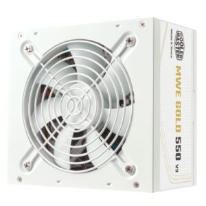 Cooler Master 550W MWE Gold V3 ATX 3.1 PSU, Fully Wired, HDB Bearing Fan, 80+ Gold, White