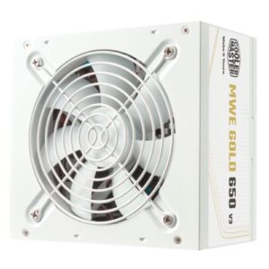 Cooler Master 650W MWE Gold V3 ATX 3.1 PSU, Fully Wired, HDB Bearing Fan, 80+ Gold, White