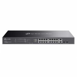 TP-LINK (ES220GMP) Omada 20-Port Gigabit Easy Managed Switch with 16-Port PoE+, 2x GB SFP Ports, 250W Power Budget, Rackmountable