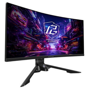 Asrock 34" WQHD Curved Gaming Monitor (PG34QRT3A), 3440 x 1440, 1ms, 2 HDMI, 2 DP, 180Hz, Mini-OLED on Base, RGB, VESA