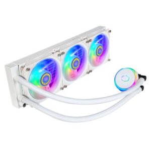 Cooler Master PL360 Flux ARGB 360mm Liquid CPU Cooler, 3x ARGB PWM Fans, RGB Pump Head, RGB Controller, White