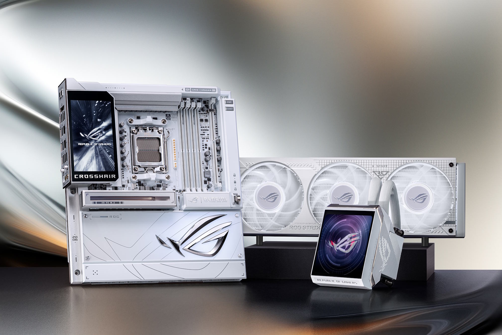 ASUS ROG CROSSHAIR X870E GLACIAL AMD AM5 ATX Motherboard - Image 2