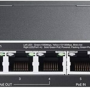 TP-Link TL-SG1005P-PD 5-Port Gigabit PoE Switch with 4 PoE+ Ports