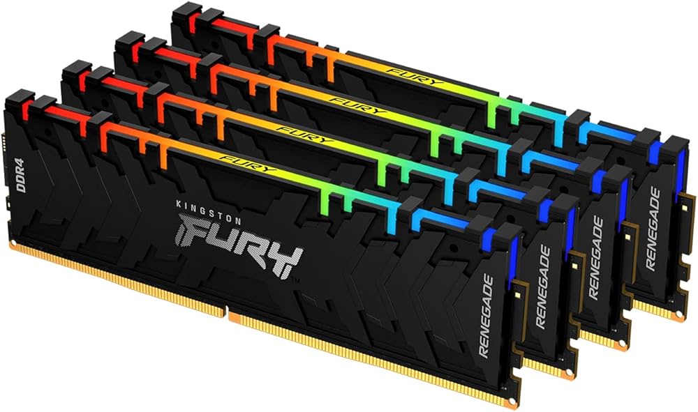Kingston FURY Beast RGB 32GB (4x8GB) DDR4 3200MHz CL16 Desktop Memory Kit