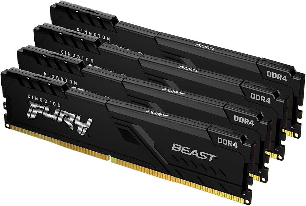 Kingston FURY Beast 128GB (4x32GB) DDR4 3600MHz CL18 Memory Kit Black - Image 2