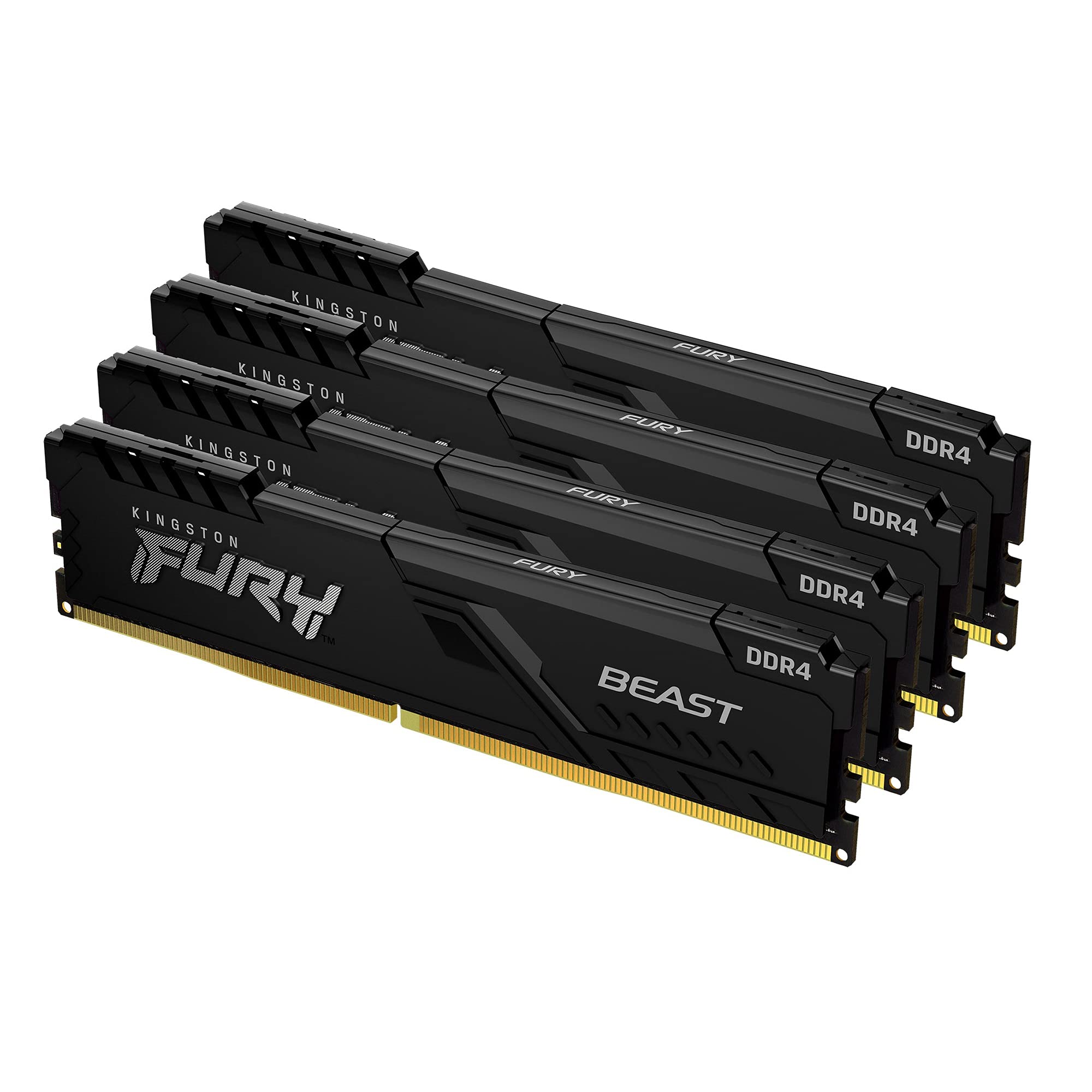 Kingston FURY Beast 128GB (4x32GB) DDR4 3200MHz CL16 Memory Kit Black - Image 2
