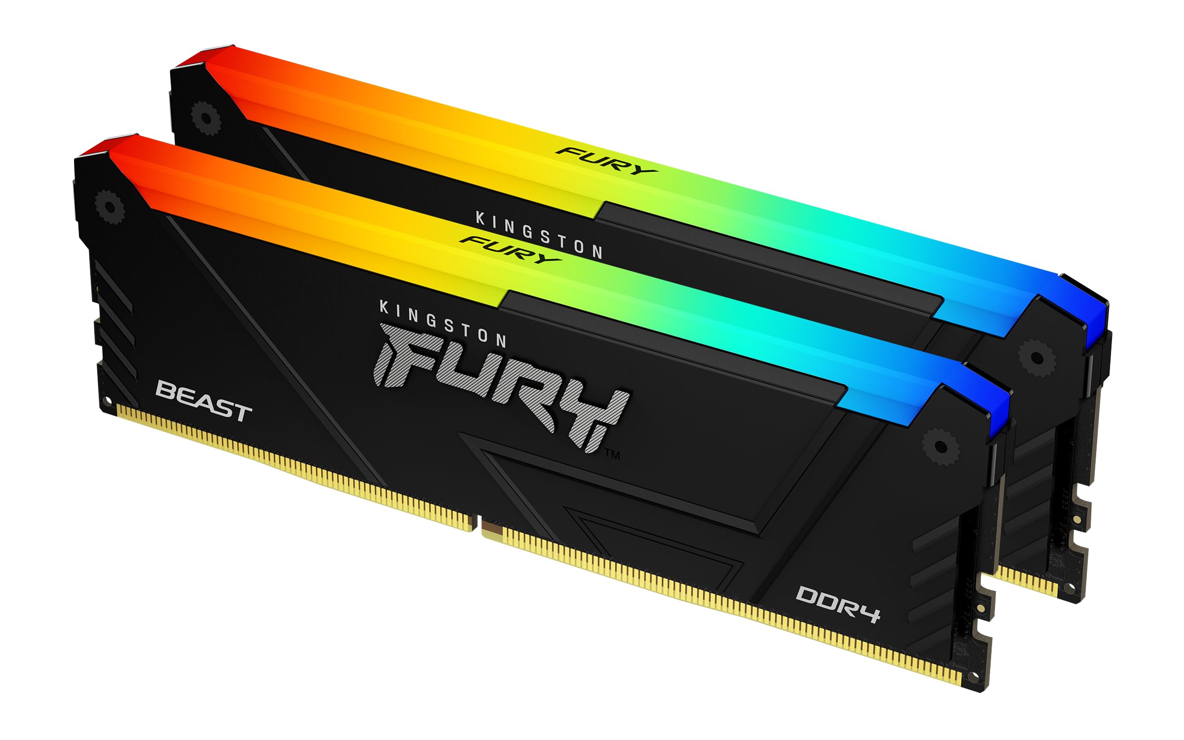 Kingston FURY Beast RGB 16GB (2x8GB) DDR4 3200MHz CL16 Desktop Memory