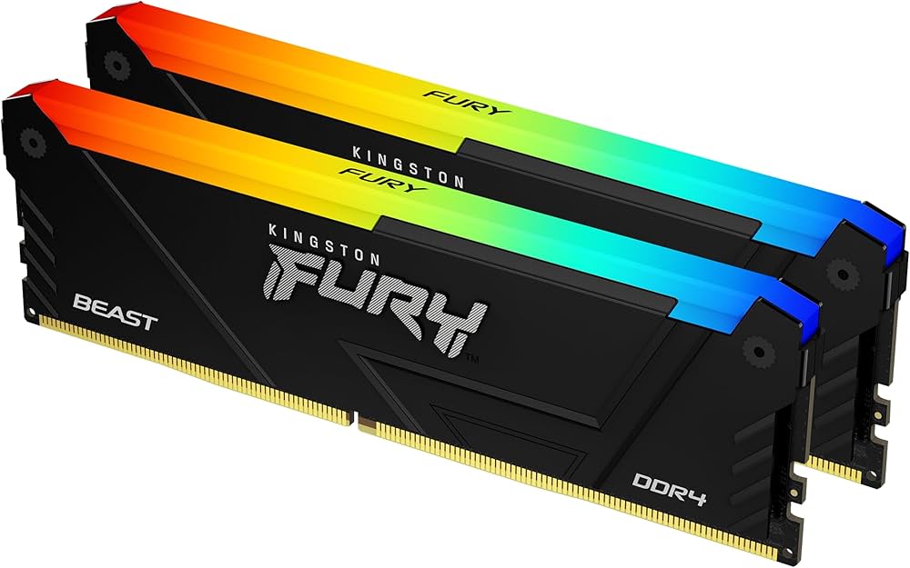 Kingston FURY Renegade 64GB (2x32GB) DDR4 3200MHz CL16 Memory Kit Black - Image 2