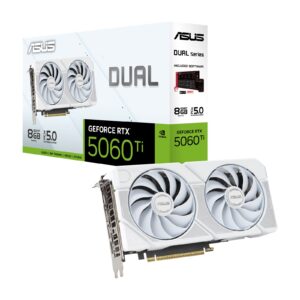 ASUS Dual GeForce RTX 5060 Ti White OC Edition 8GB GDDR7 Graphics Card