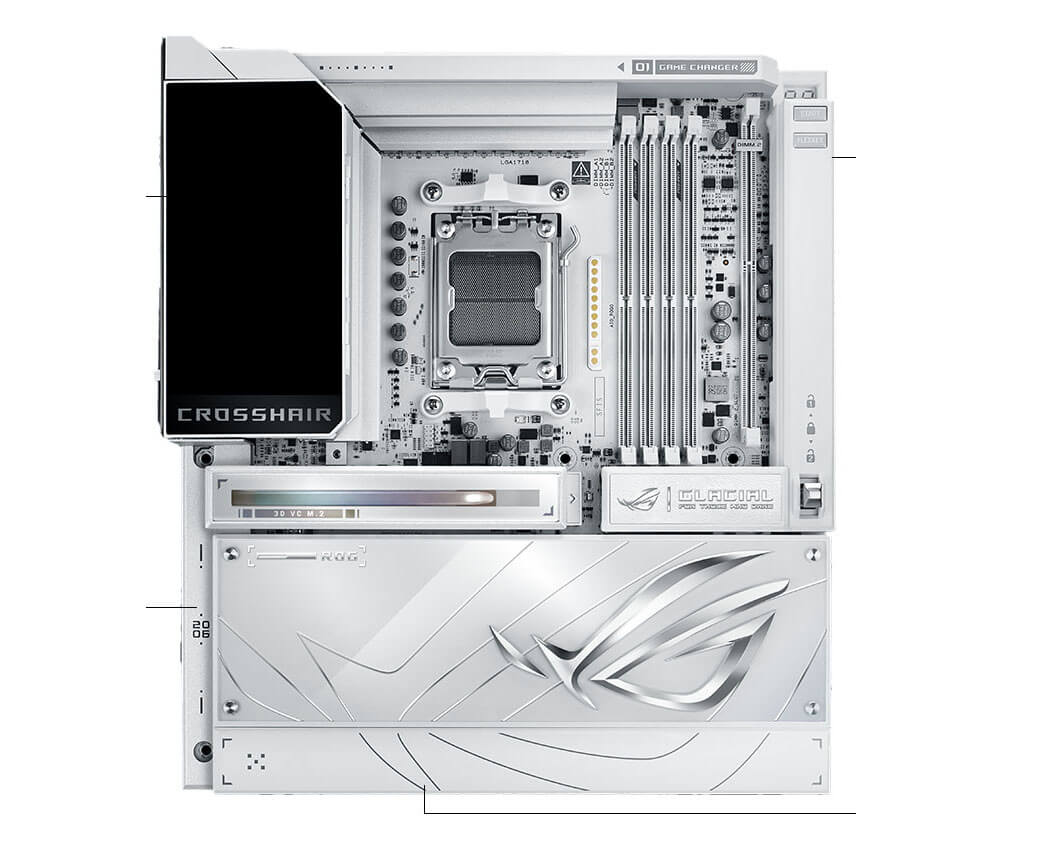 ASUS ROG CROSSHAIR X870E GLACIAL AMD AM5 ATX Motherboard