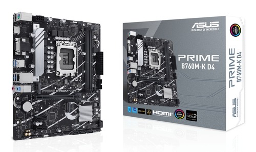 ASUS PRIME B760M-K D4 Intel LGA 1700 Micro-ATX Motherboard DDR4