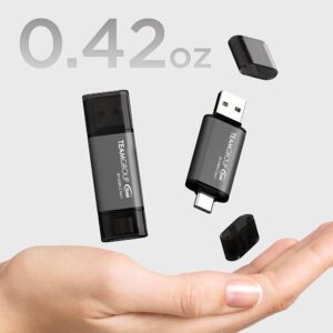 TEAM X1 64GB Dual USB-A & USB-C Flash Drive