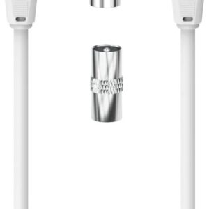 HAMA Coaxial Antenna Cable 1.5m 75dB White